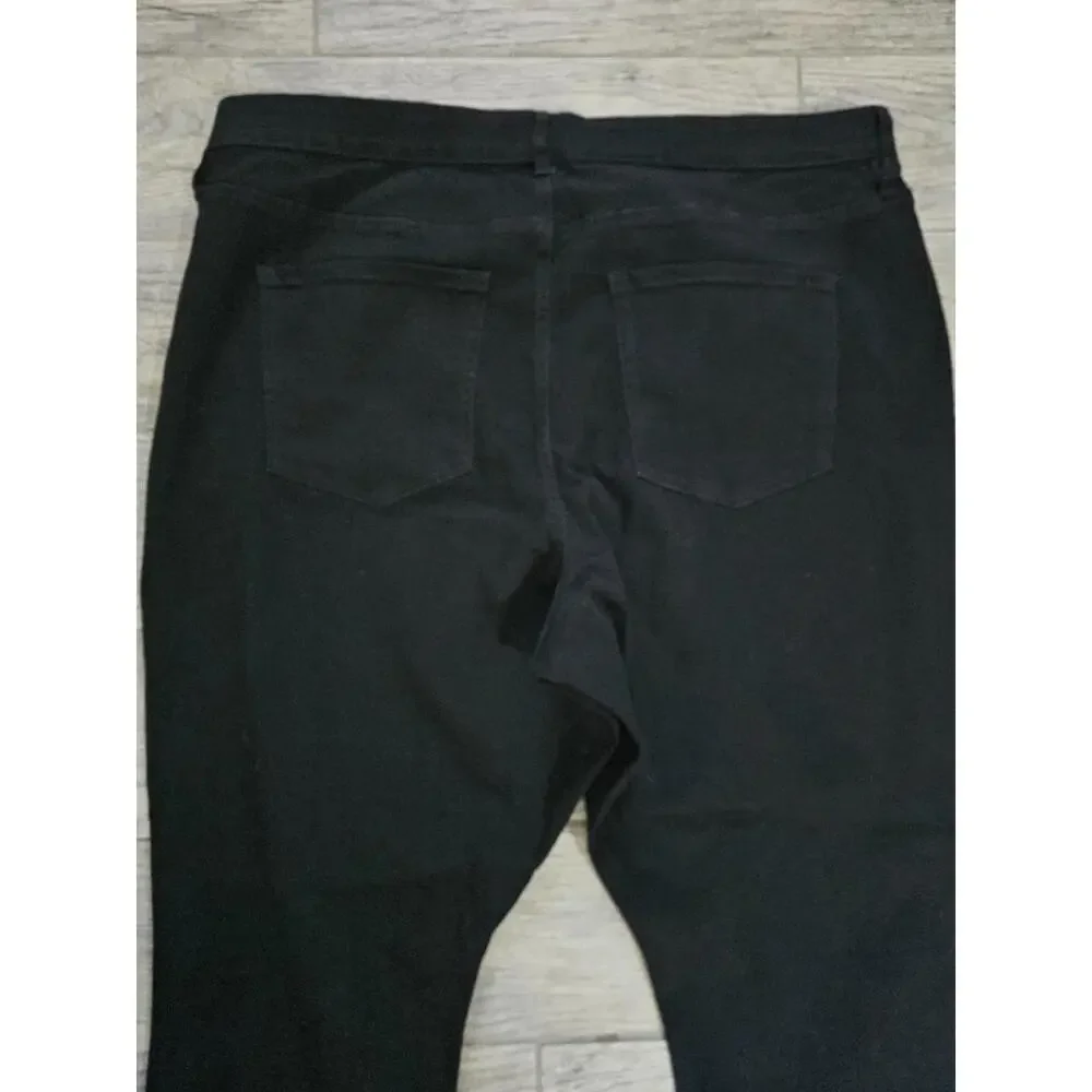 Women's AVA & VIV Jeans Pants High Rise Skinny Size 24 Black Stretch Flat Front - Picture 11 of 11